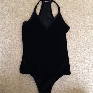 Rue 21 black velvet bodysuit